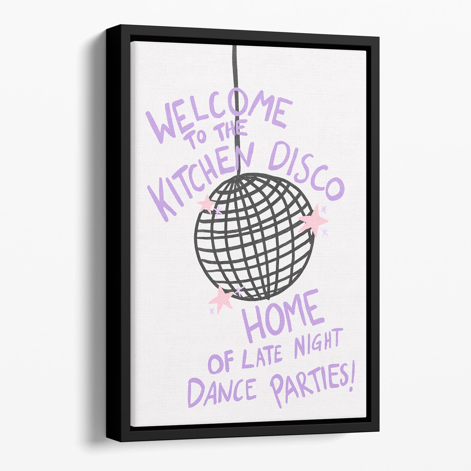 Kitchen Disco Floating Framed Canvas - Canvas Art Rocks - 1