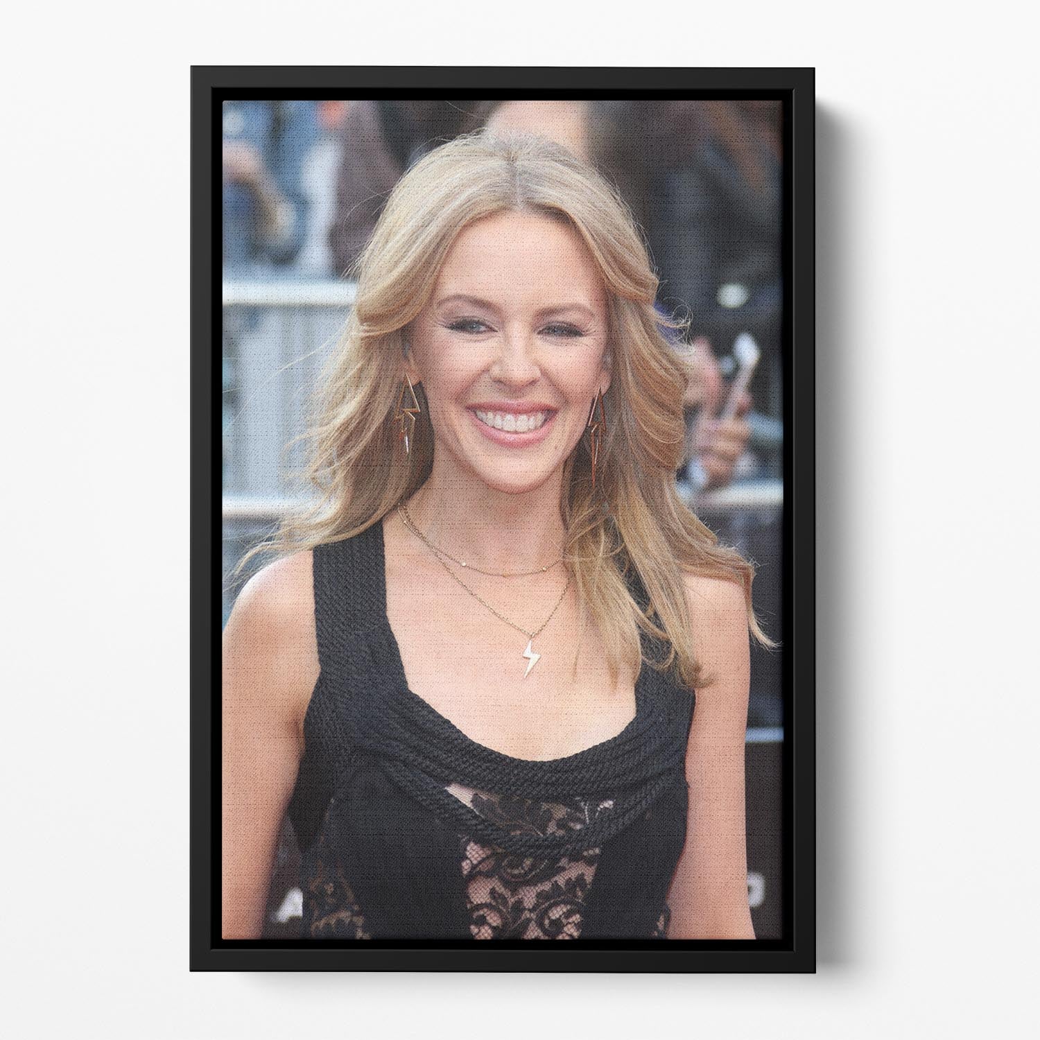 Kylie Minogue 2015 Floating Framed Canvas - Canvas Art Rocks - 2