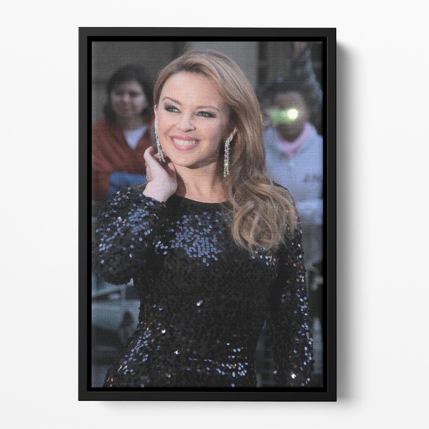 Kylie Minogue at a premiere 2012 Floating Framed Canvas - Canvas Art Rocks - 2