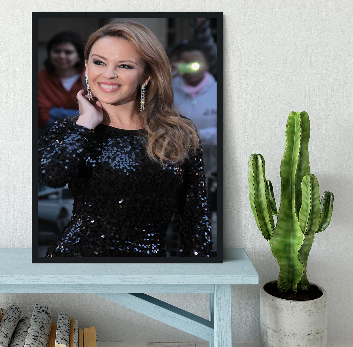 Kylie Minogue at a premiere 2012 Framed Print - Canvas Art Rocks - 2