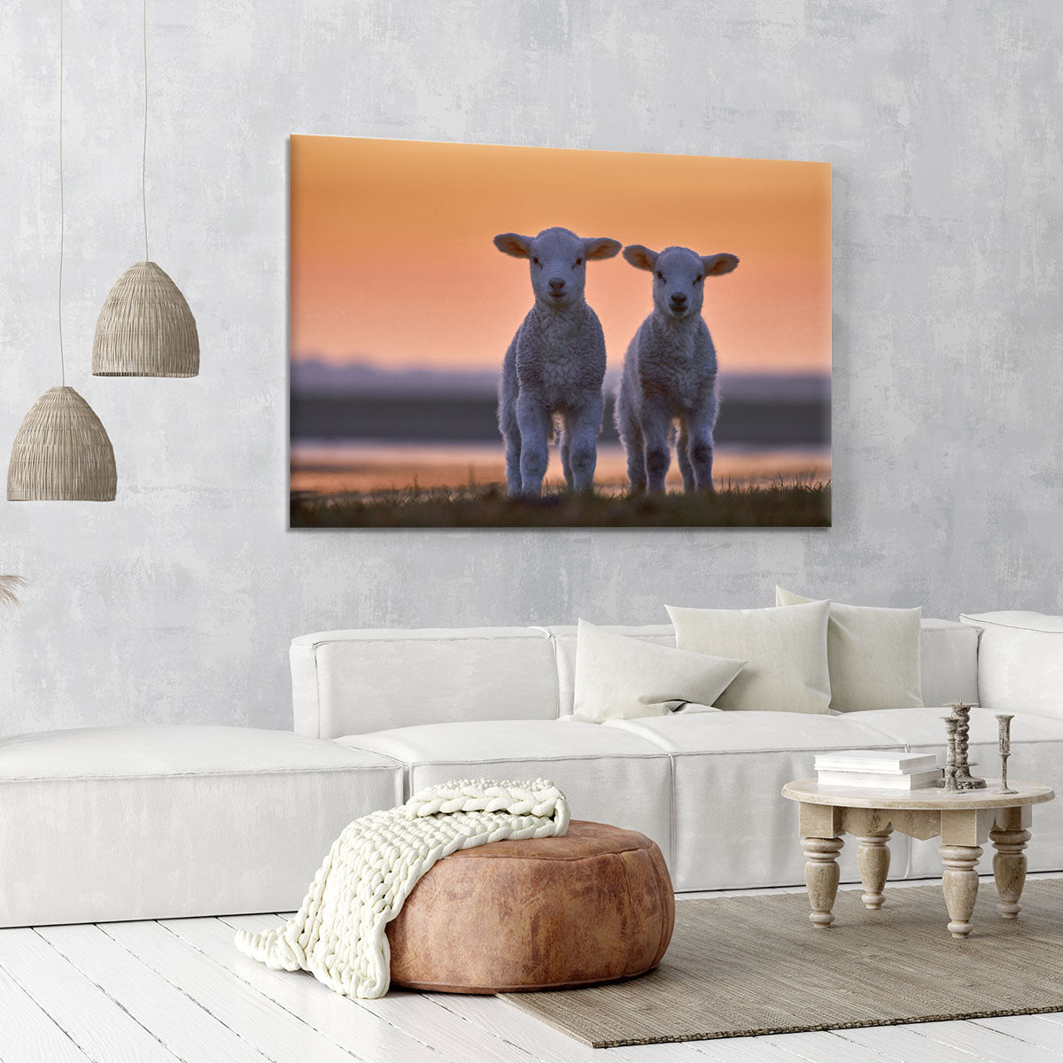 Lamb Twins Canvas Print or Poster - 1x - 6