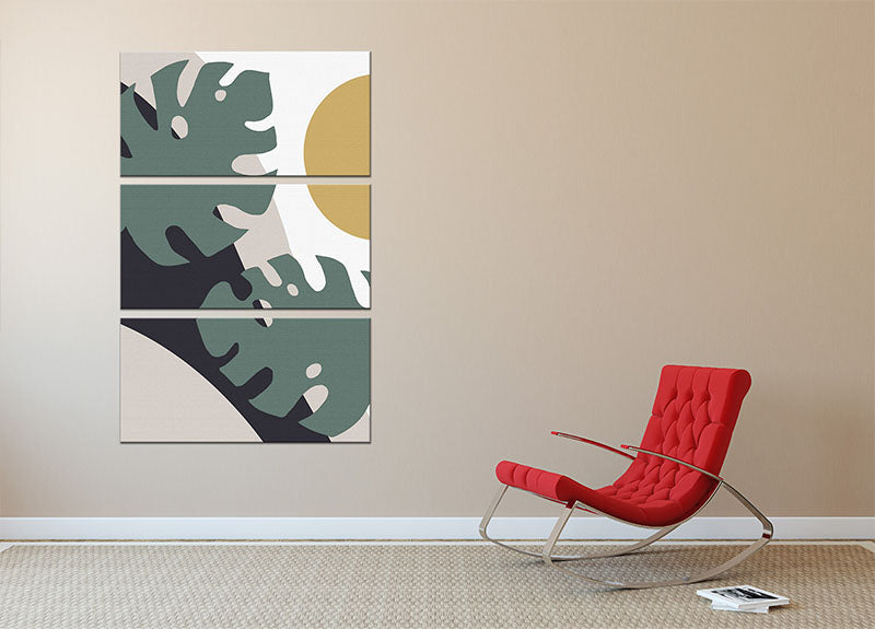 Leaf And Sun 3 Split Panel Canvas Print - 1x - 2