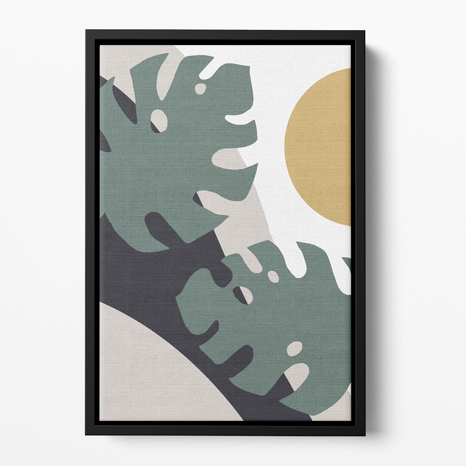 Leaf And Sun Floating Framed Canvas - 1x - 2