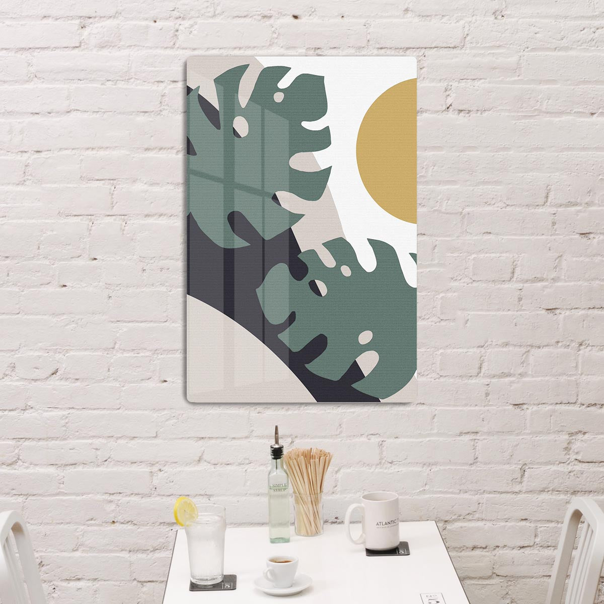 Leaf And Sun Acrylic Block - 1x - 3