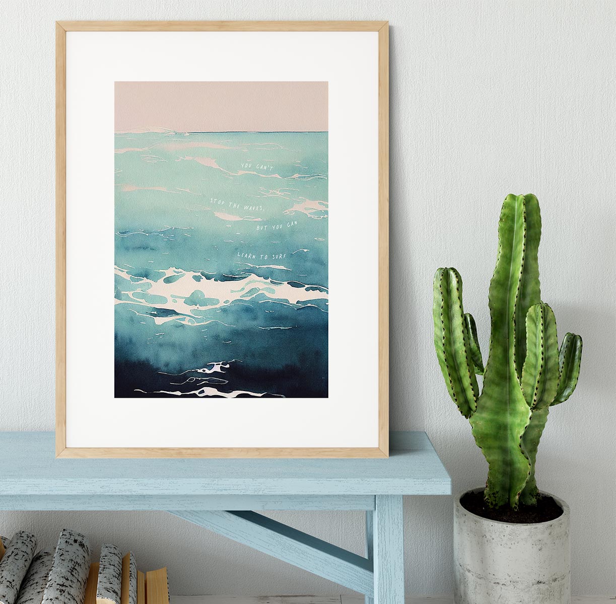 Learn To Surf Framed Print - Canvas Art Rocks - 3