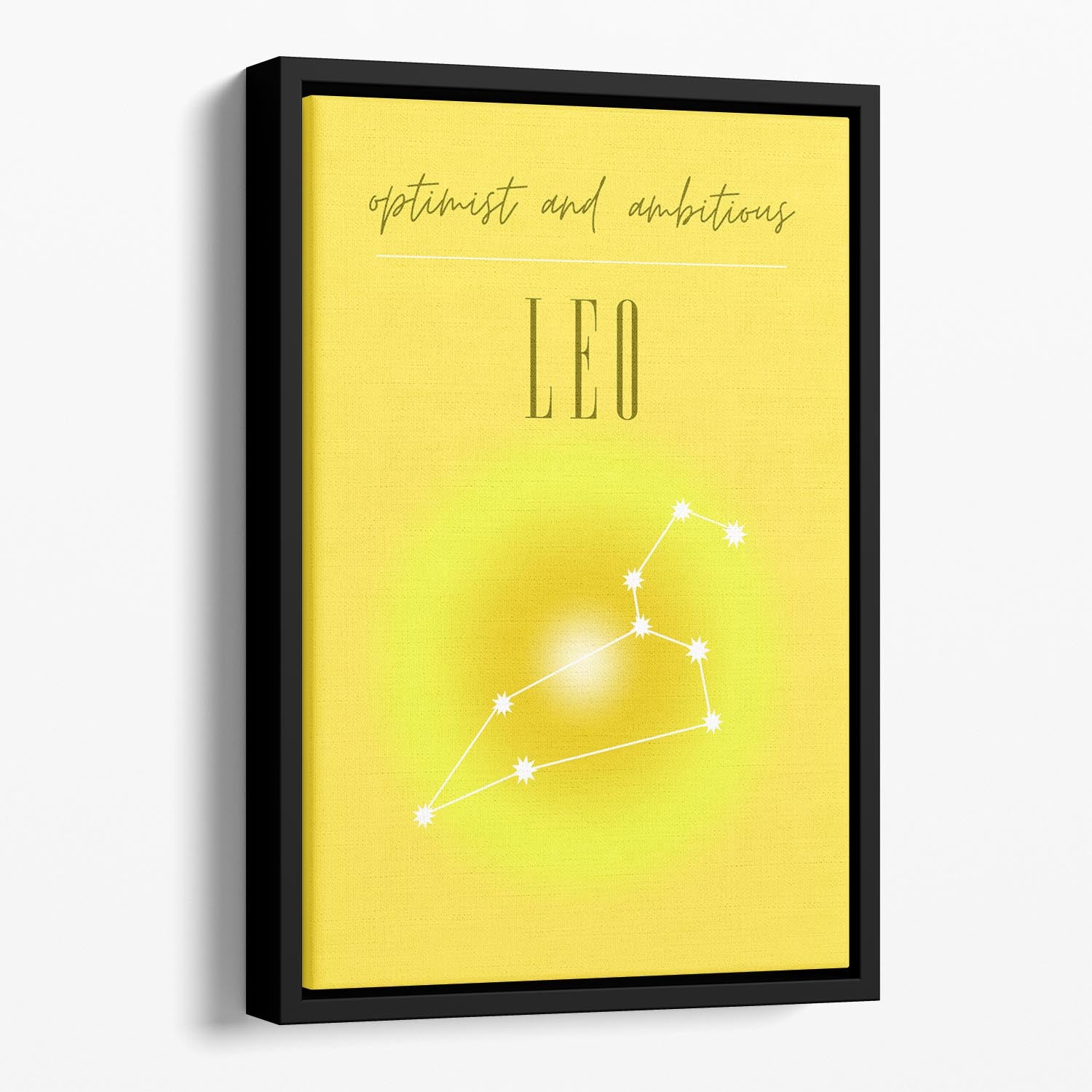 Leo Zodiac Inspiration Poster Floating Framed Canvas - Canvas Art Rocks - 1