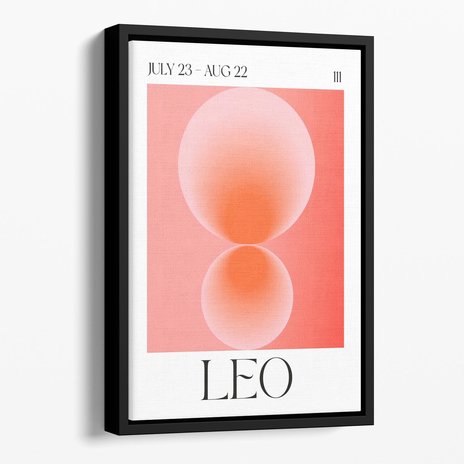 Leo Zodiac Vitality Poster Floating Framed Canvas - Canvas Art Rocks - 1