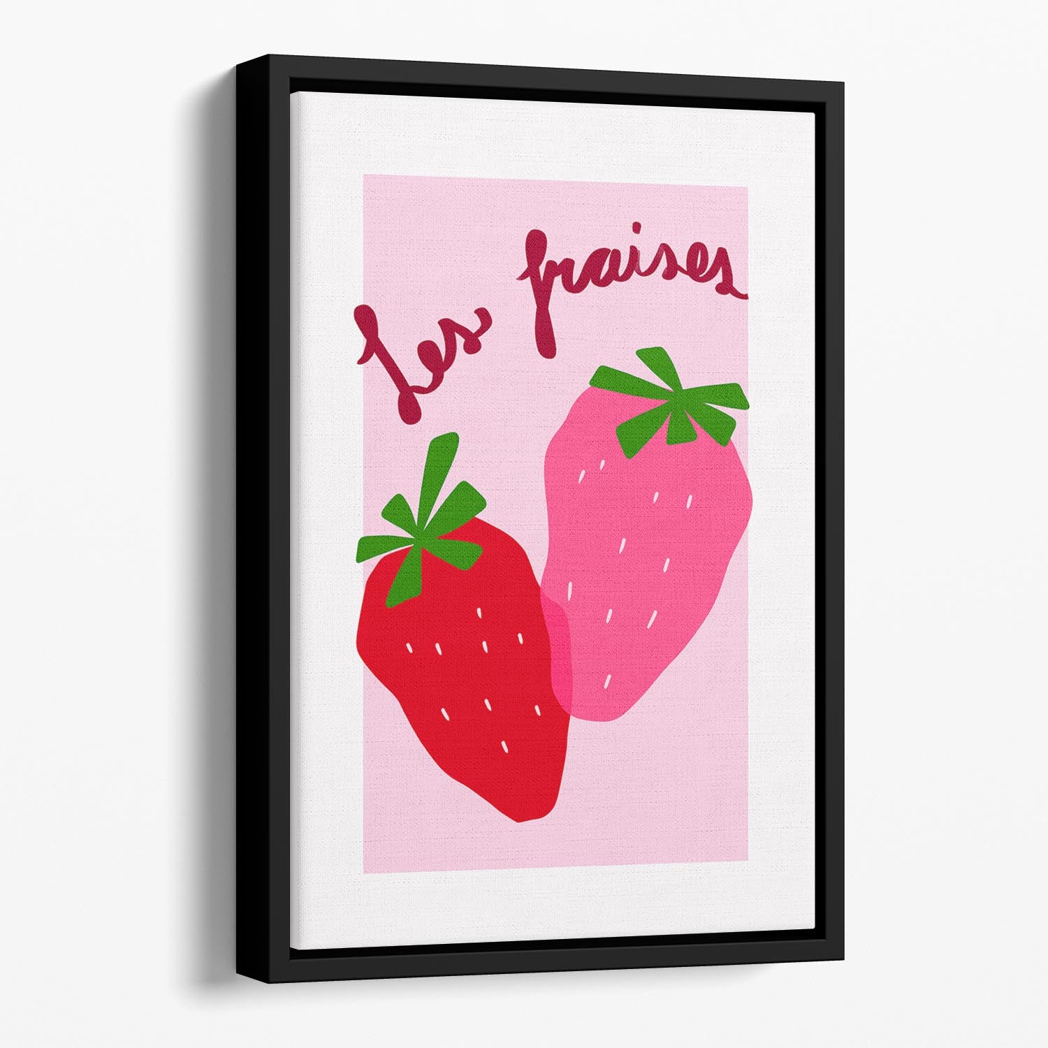 Les Fraises Floating Framed Canvas - Canvas Art Rocks - 1