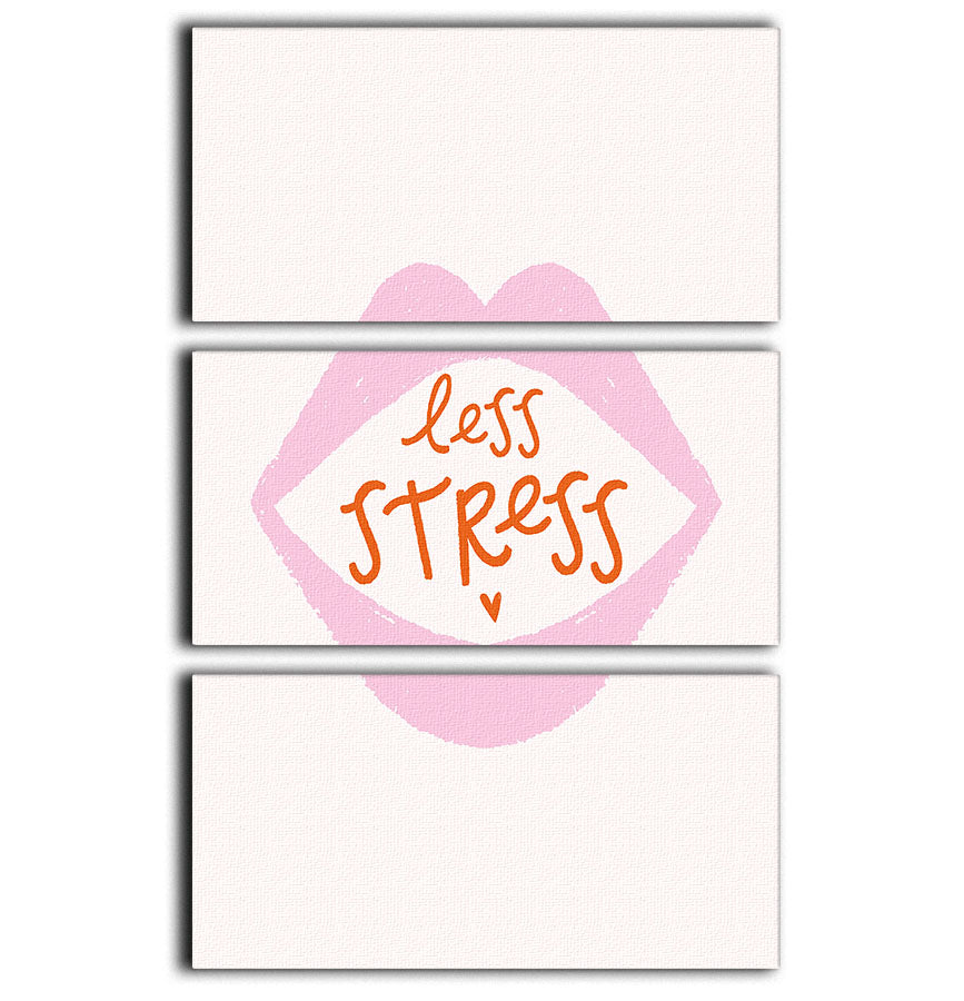 Less Stress 3 Split Panel Canvas Print - Canvas Art Rocks - 1