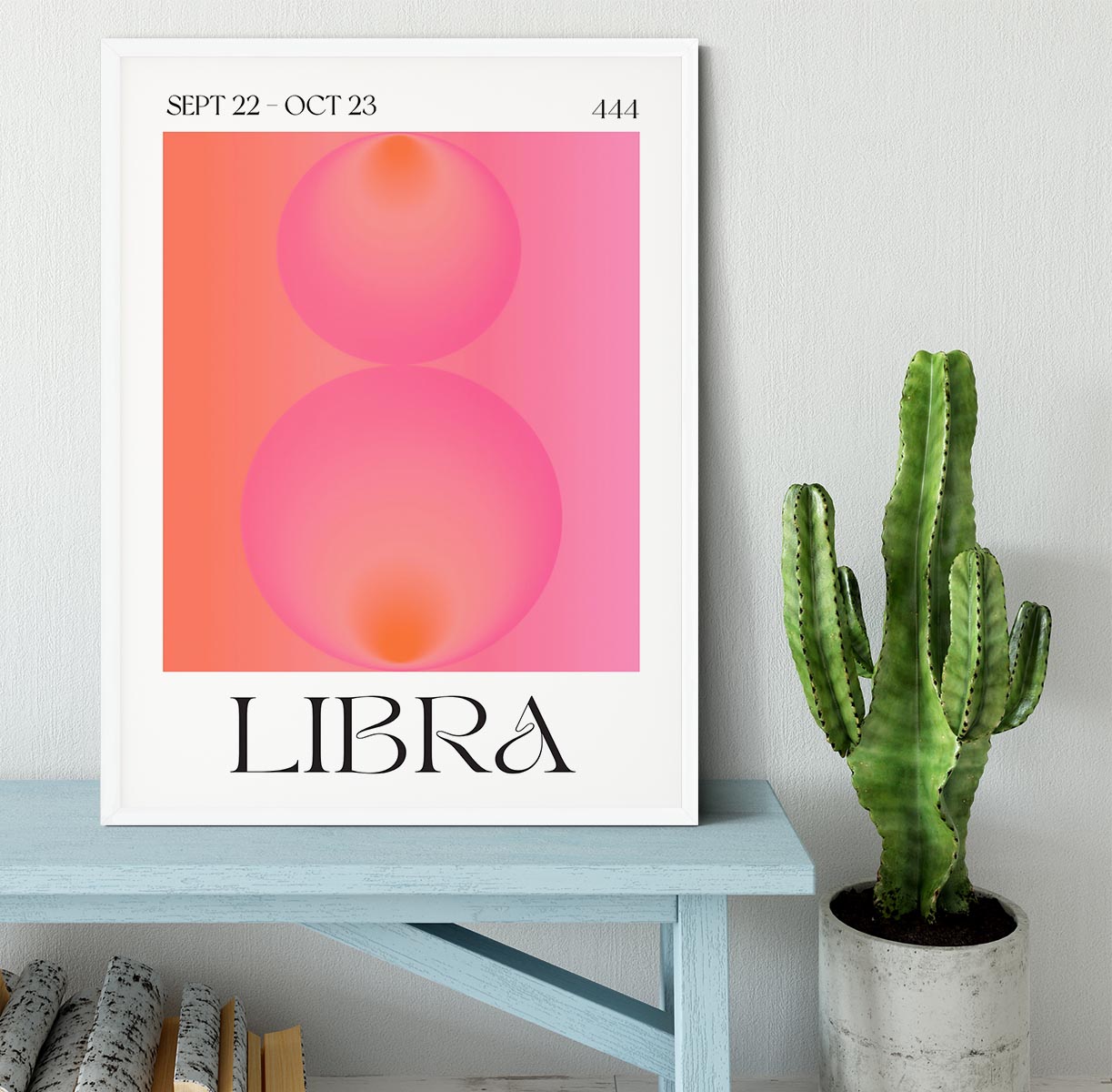 Libra Zodiac Equilibrium Art Framed Print - Canvas Art Rocks -6