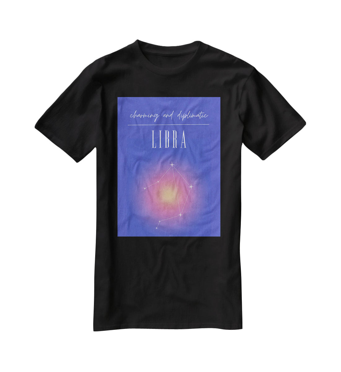 Libra Zodiac Harmony Art T-Shirt - Canvas Art Rocks - 1