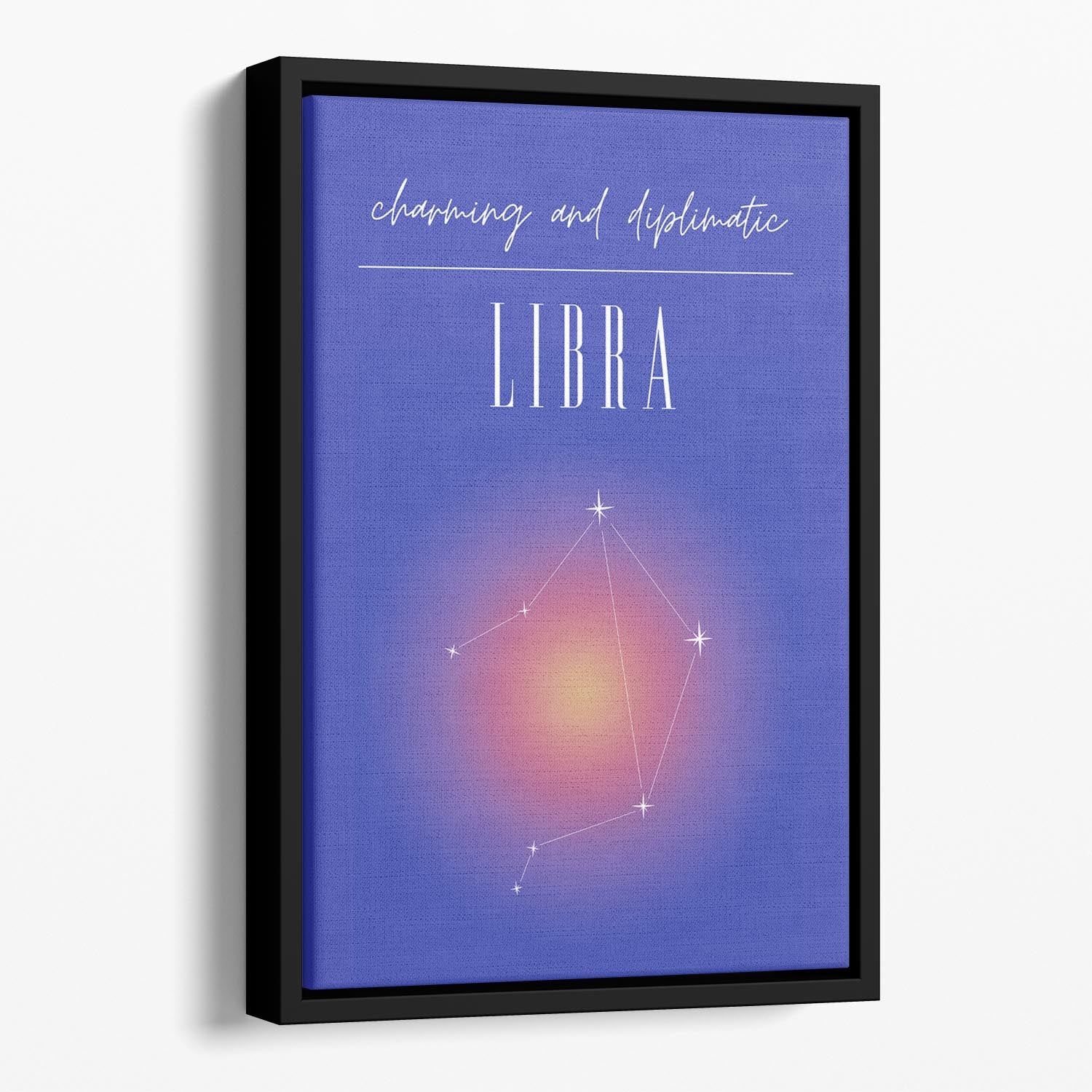 Libra Zodiac Harmony Art Floating Framed Canvas - Canvas Art Rocks - 1