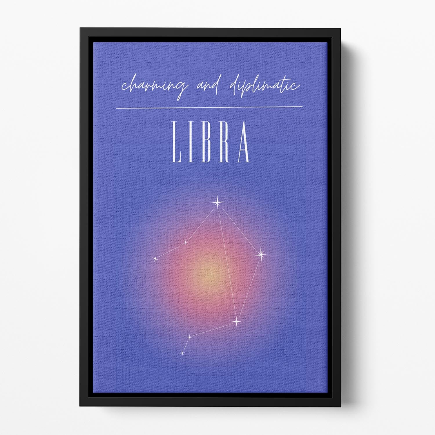 Libra Zodiac Harmony Art Floating Framed Canvas - Canvas Art Rocks - 2