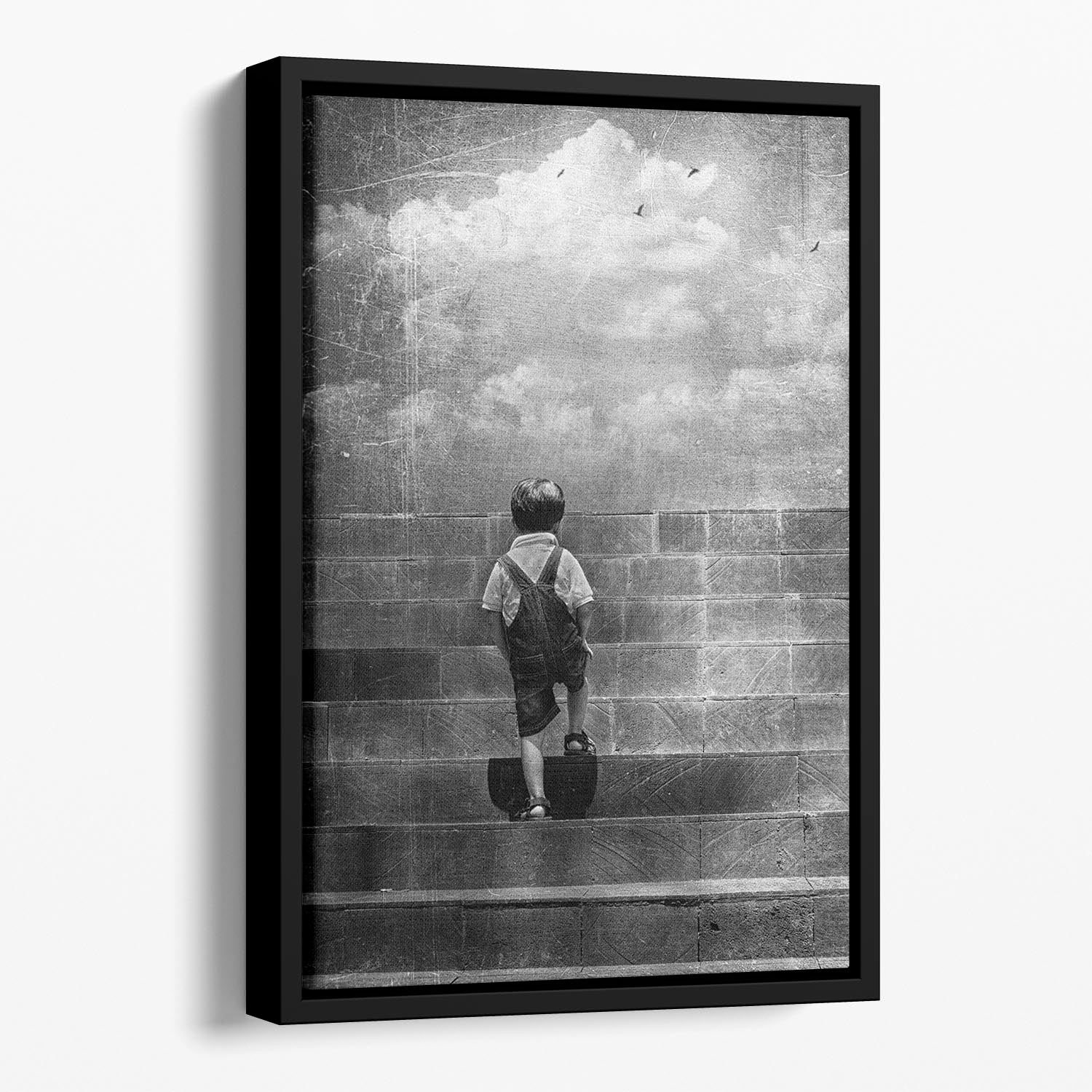 Life is just a lonely highway Floating Framed Canvas - 1x - 1