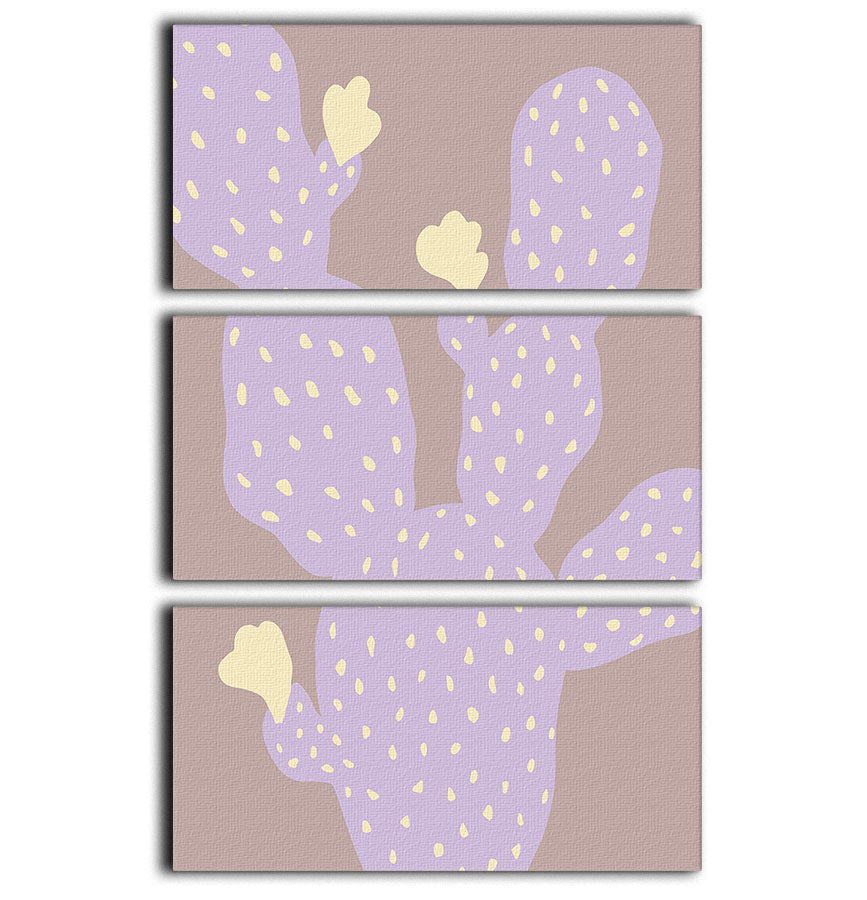 Lilac Cactus 3 Split Panel Canvas Print - 1x - 1