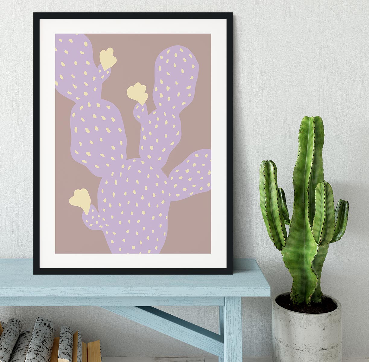 Lilac Cactus Framed Print - 1x - 1