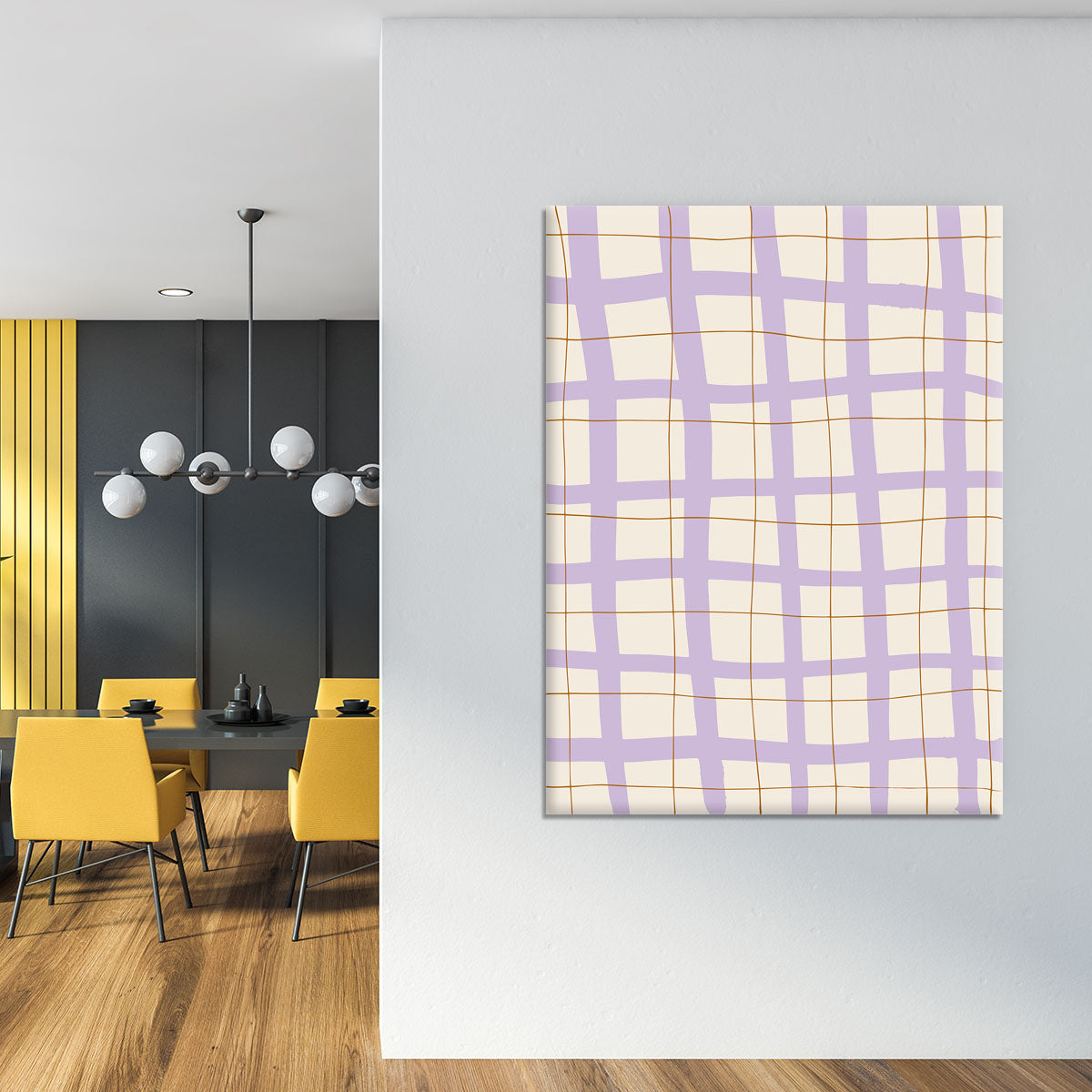 Lilac Grid Canvas Print or Poster - 1x - 4