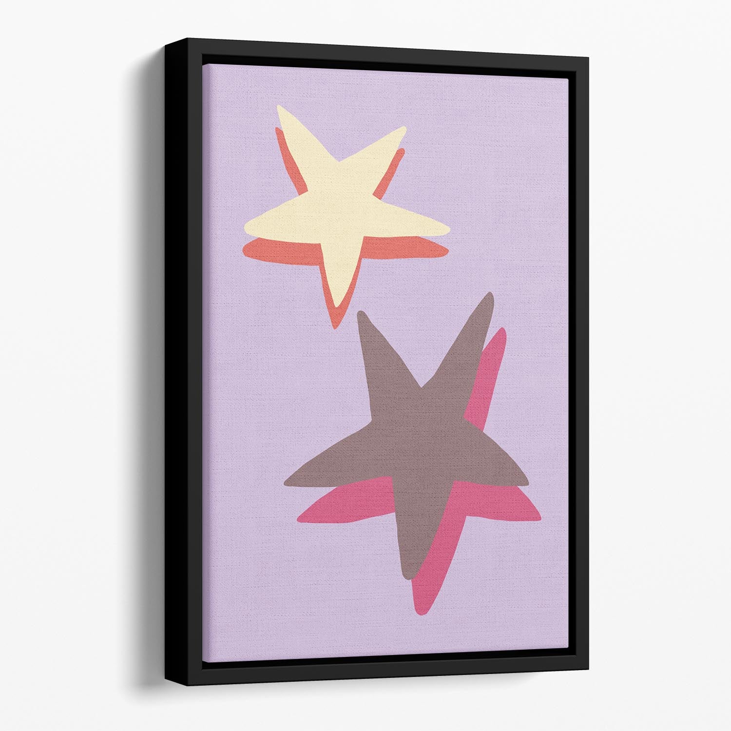 Lilac Star Floating Framed Canvas - 1x - 1