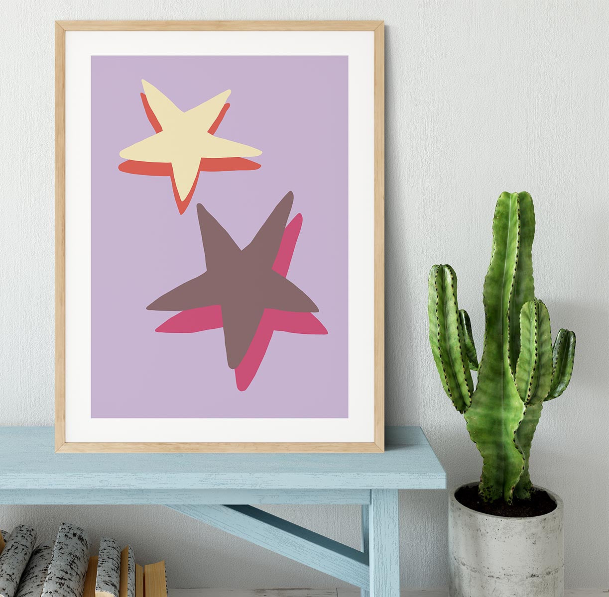 Lilac Star Framed Print - 1x - 3