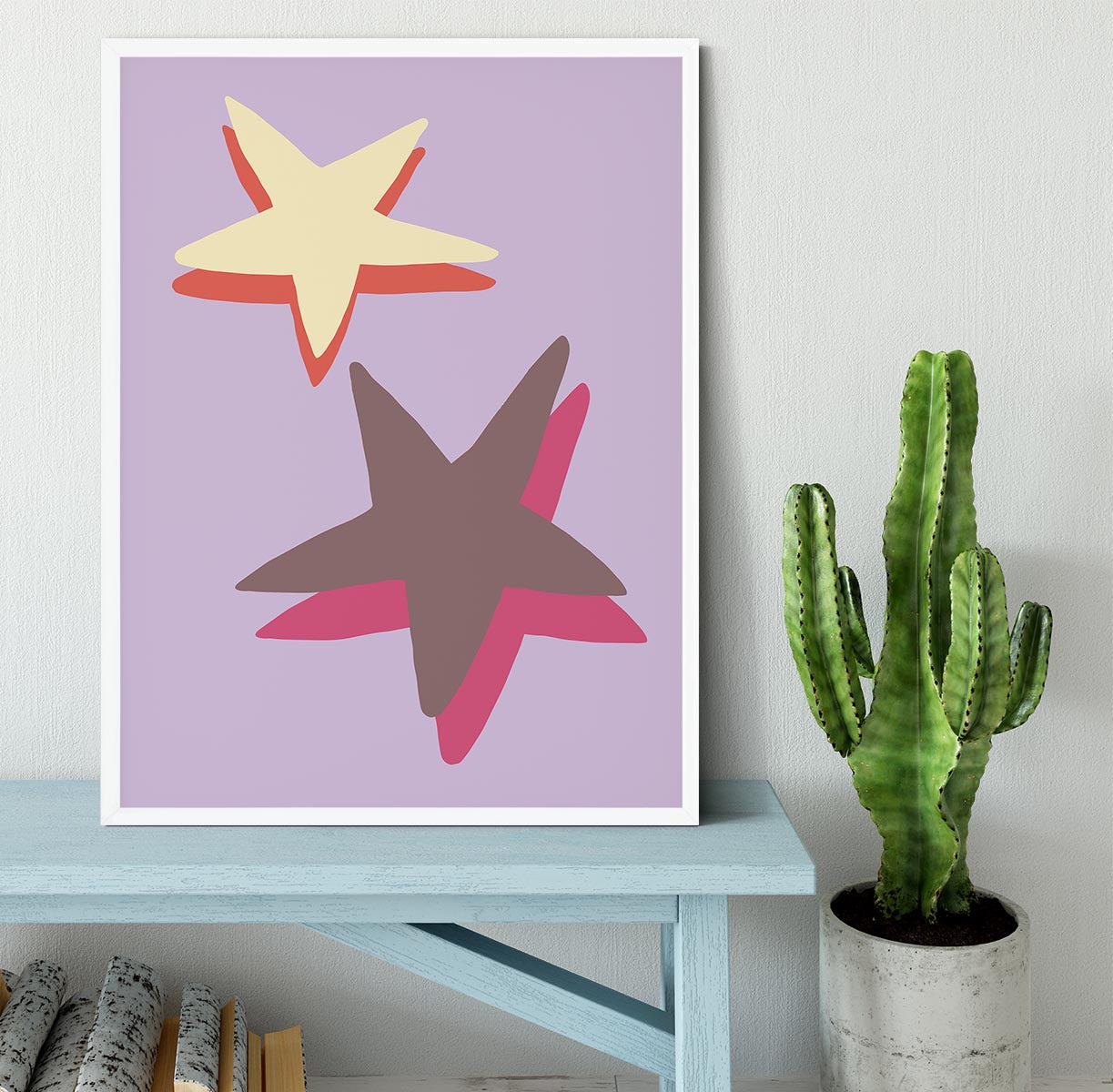 Lilac Star Framed Print - 1x -6