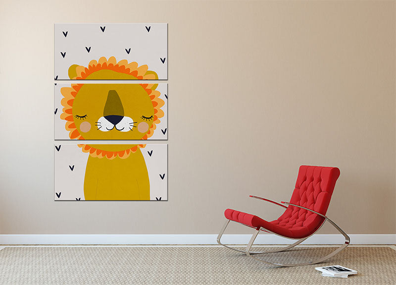 Little Lion 3 Split Panel Canvas Print - 1x - 2