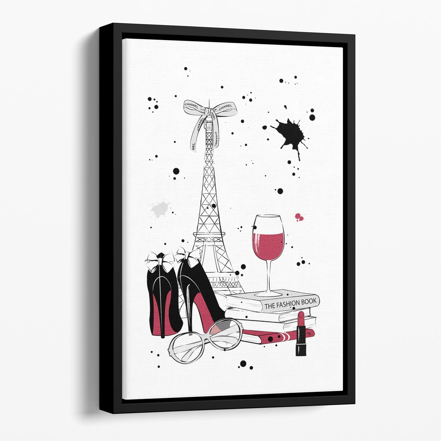 Living in Paris Floating Framed Canvas - Canvas Art Rocks - 1