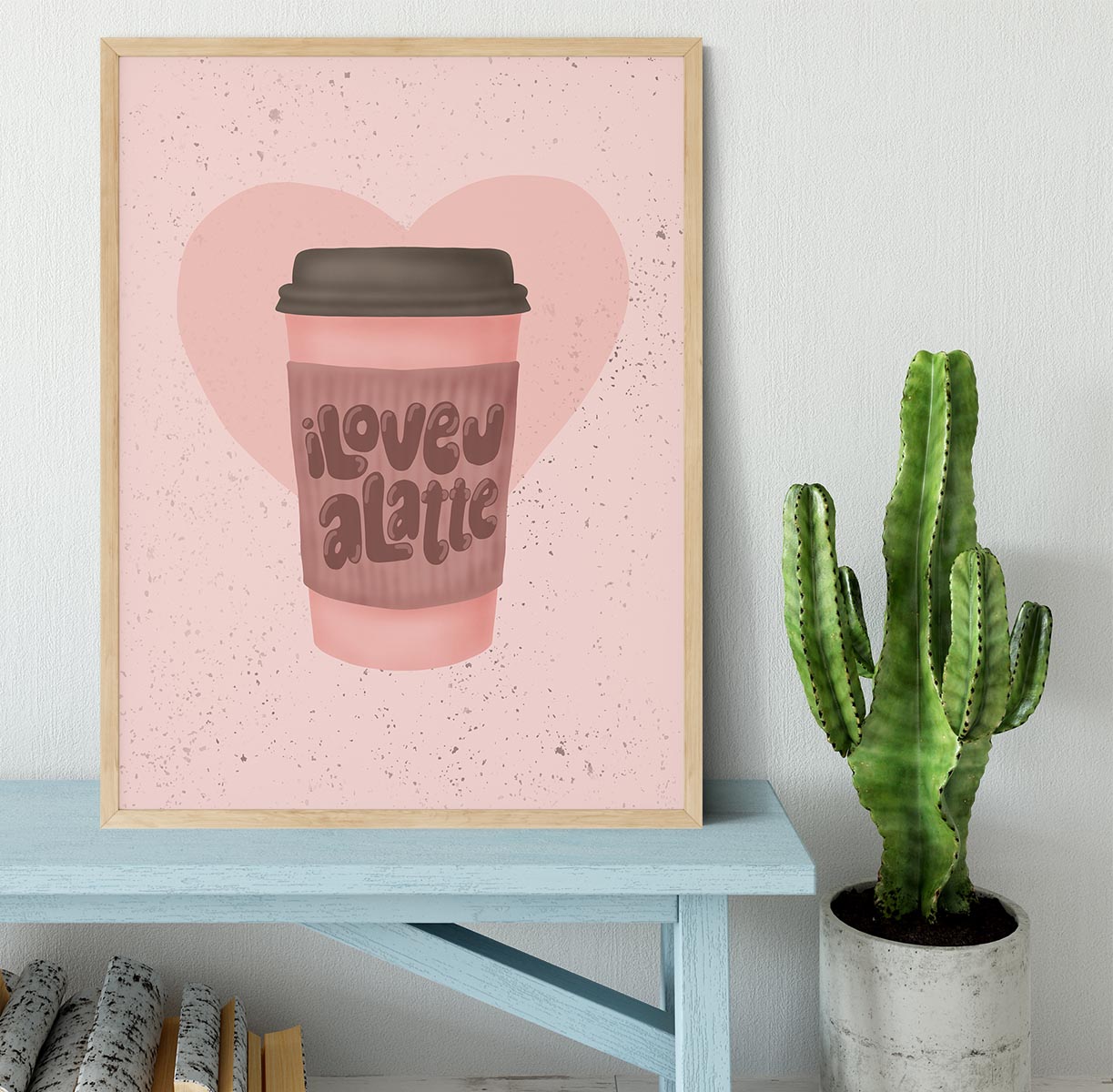 Love you a Latte Framed Print - Canvas Art Rocks - 4