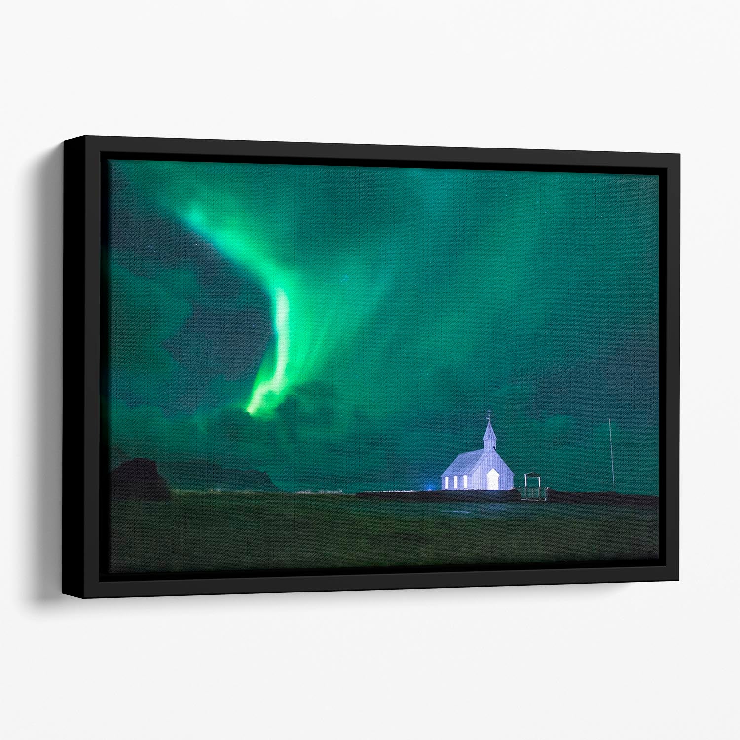 Magic night in Budir Floating Framed Canvas - Canvas Art Rocks - 1