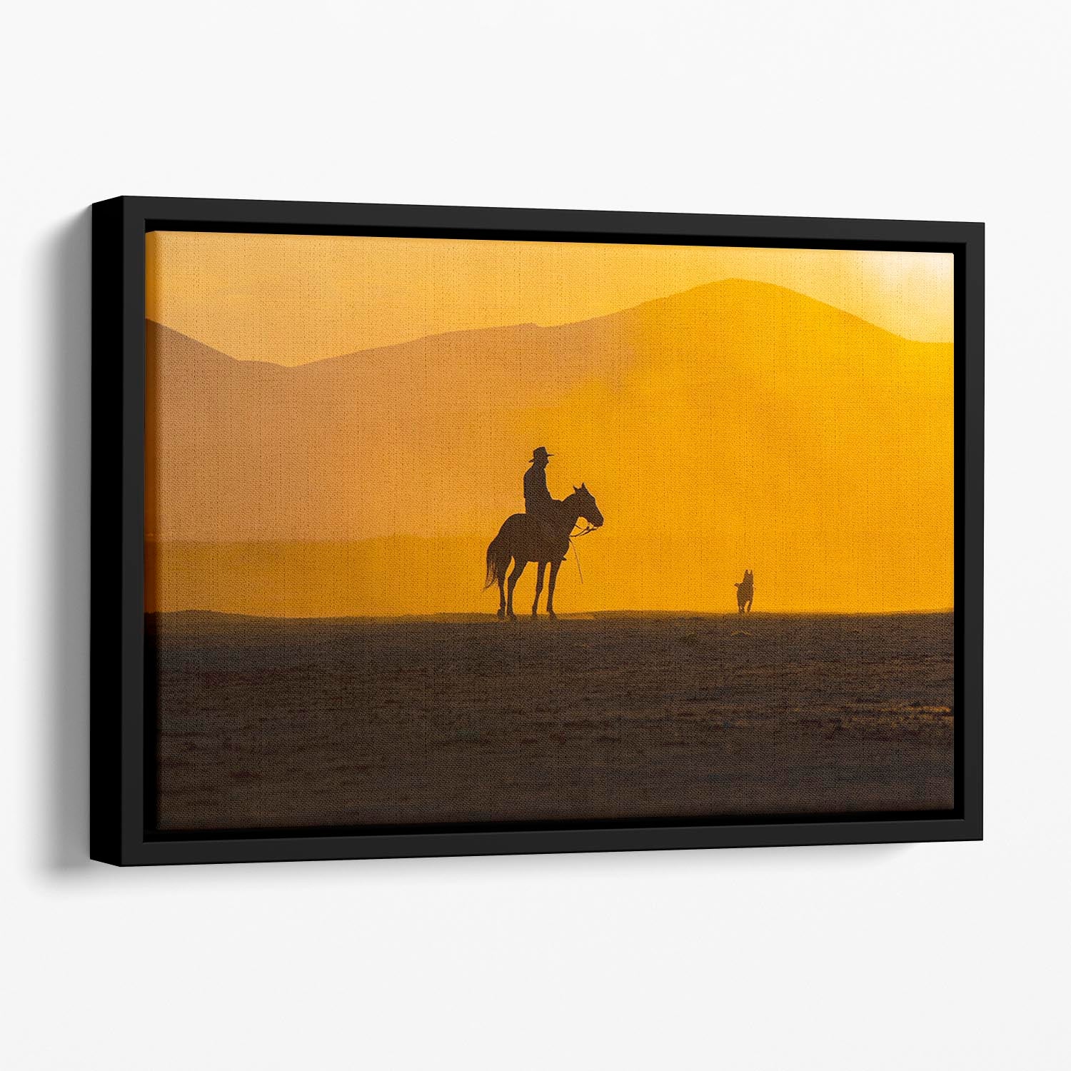 Mans Best Friends Floating Framed Canvas - 1x - 1