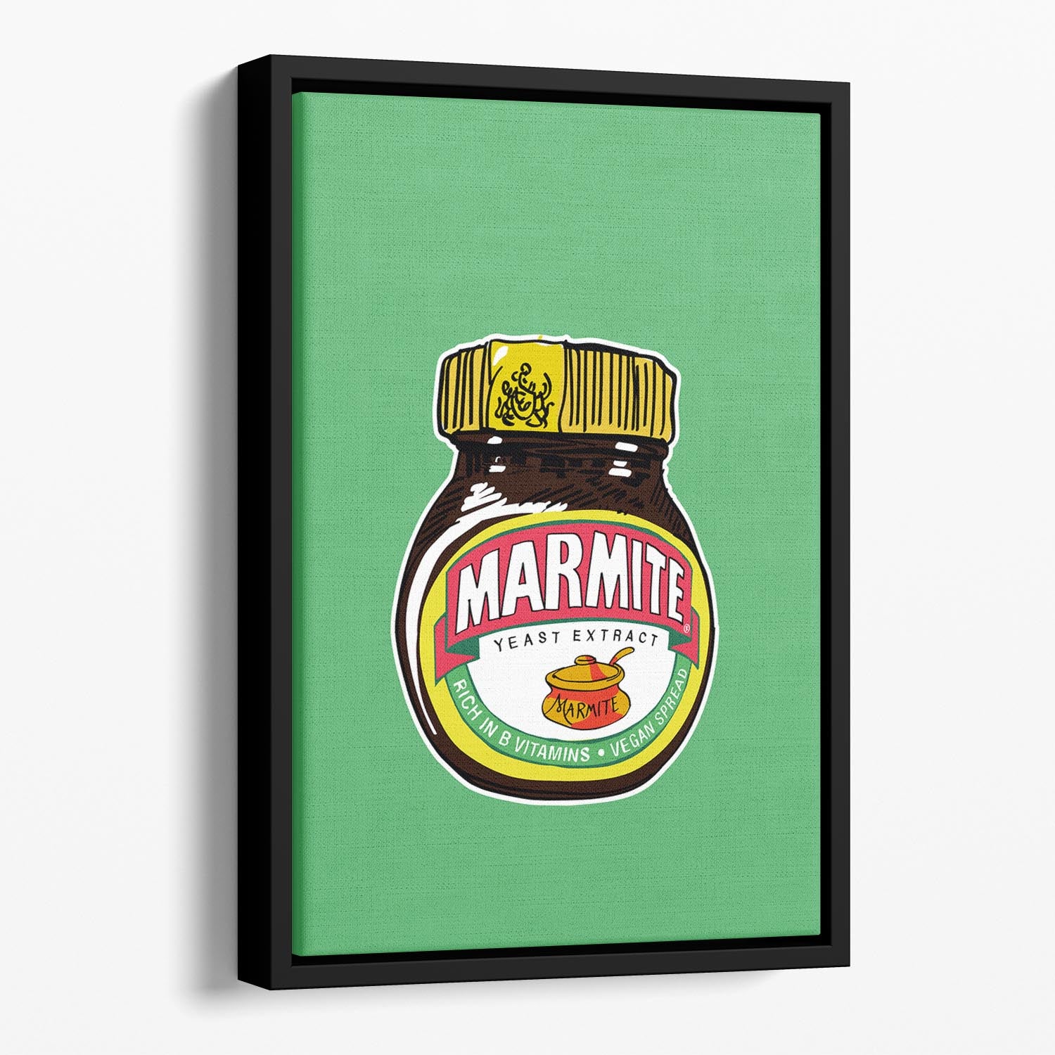 Marmite Standard Wall Art Floating Framed Canvas - Canvas Art Rocks - 1