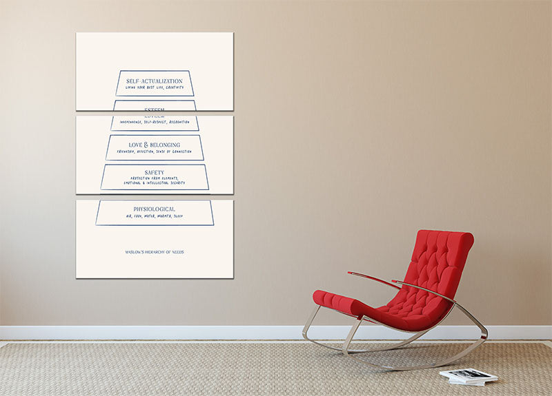 Maslow 3 Split Panel Canvas Print - Canvas Art Rocks - 2