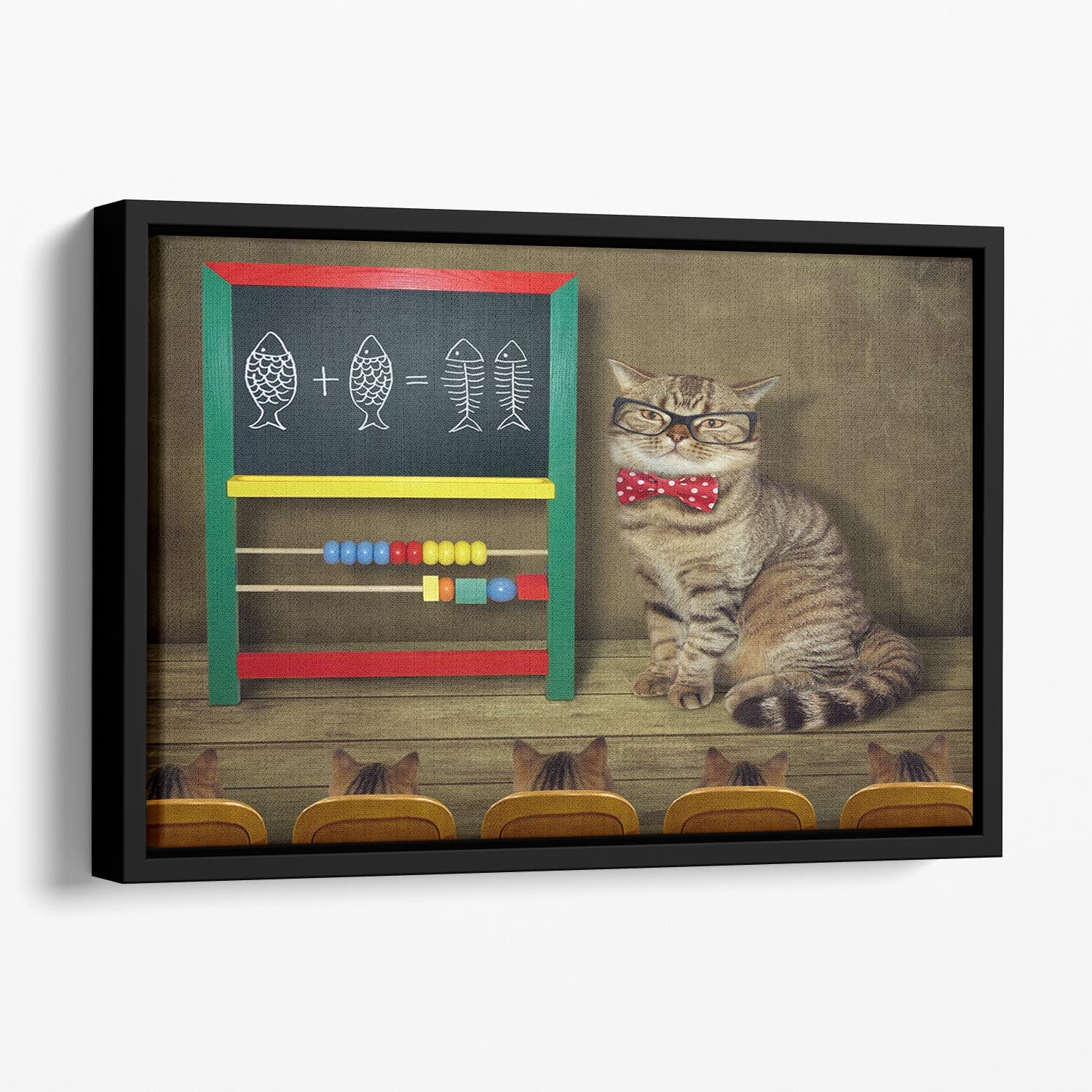 Math lesson Floating Framed Canvas - 1x - 1