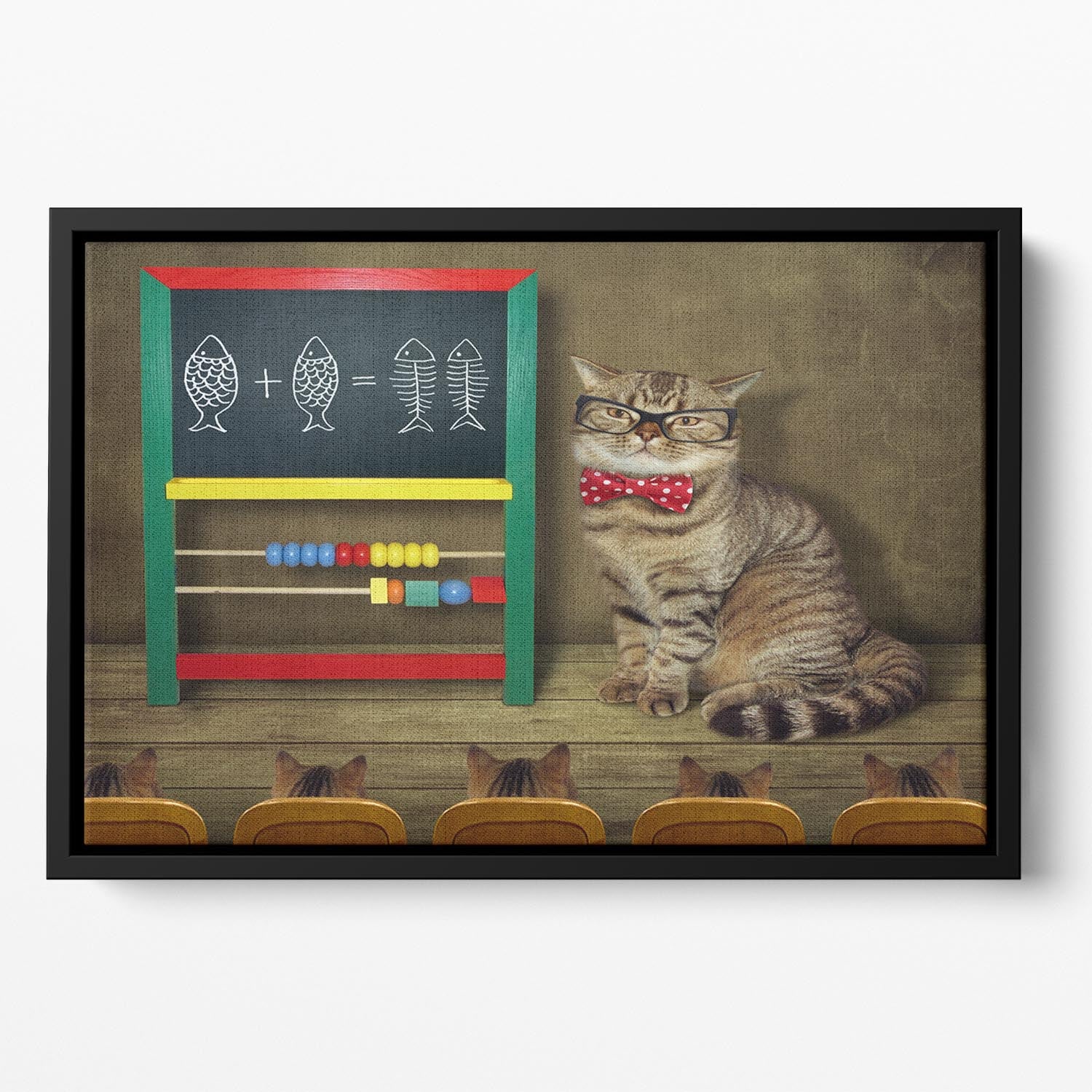 Math lesson Floating Framed Canvas - 1x - 2