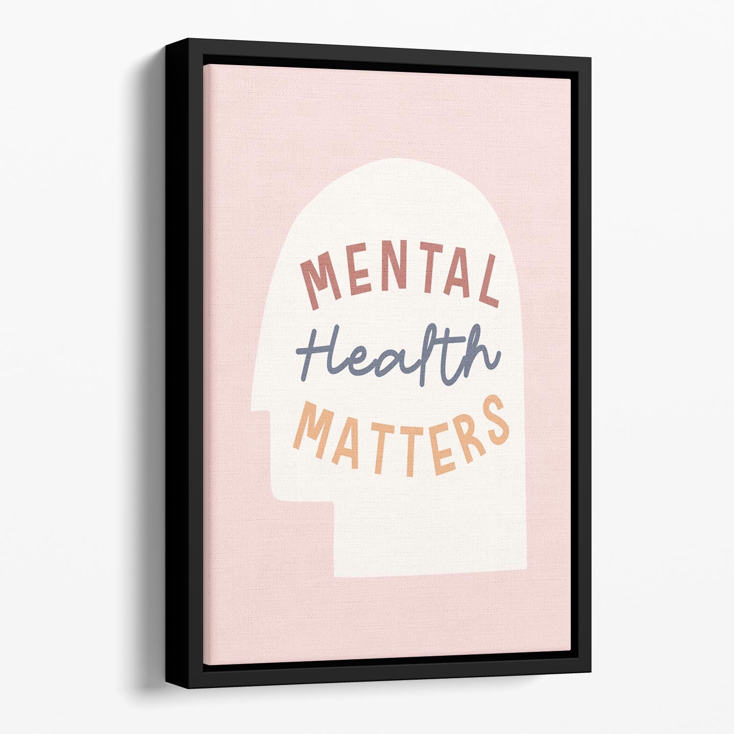 Mental health matters Floating Framed Canvas - Canvas Art Rocks - 1