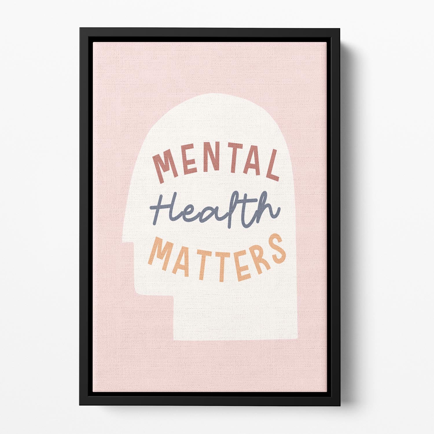 Mental health matters Floating Framed Canvas - Canvas Art Rocks - 2