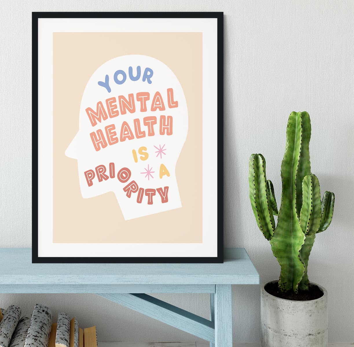 Mental health priority Framed Print - Canvas Art Rocks - 1