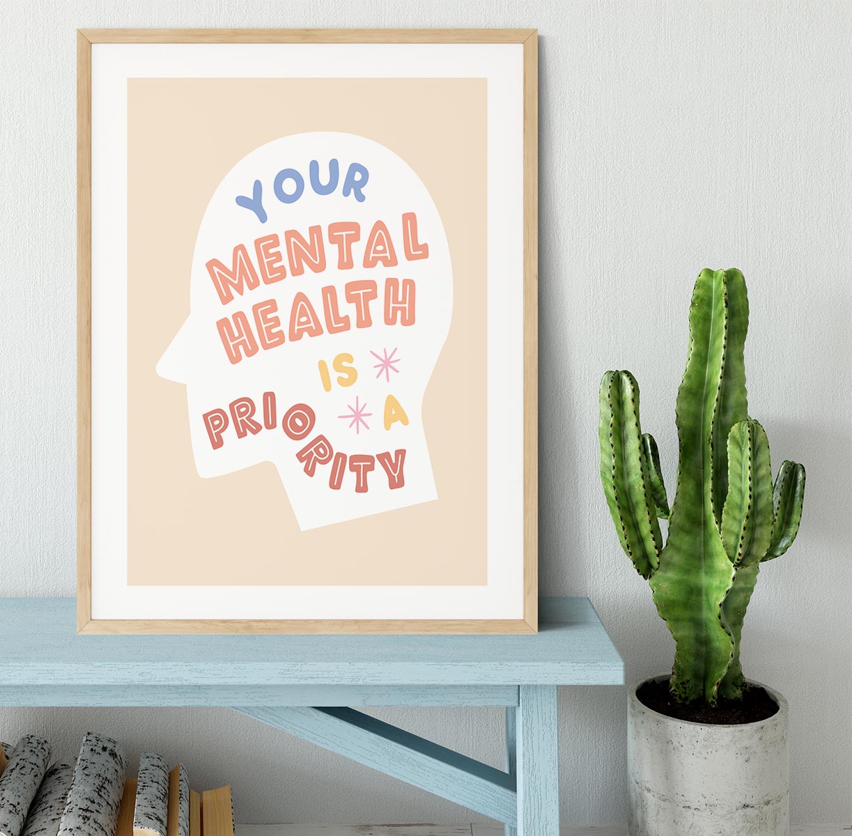 Mental health priority Framed Print - Canvas Art Rocks - 3