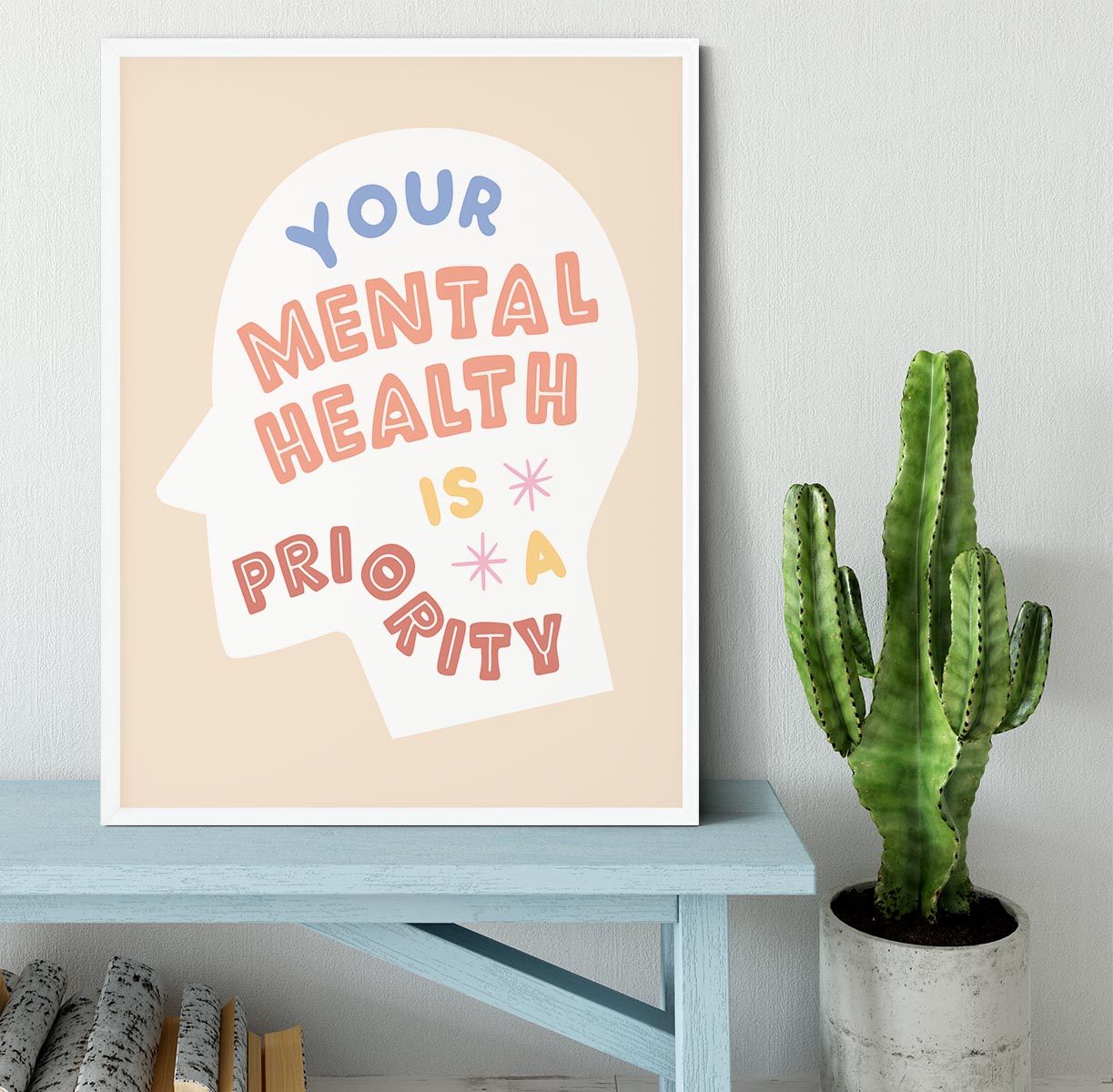 Mental health priority Framed Print - Canvas Art Rocks -6