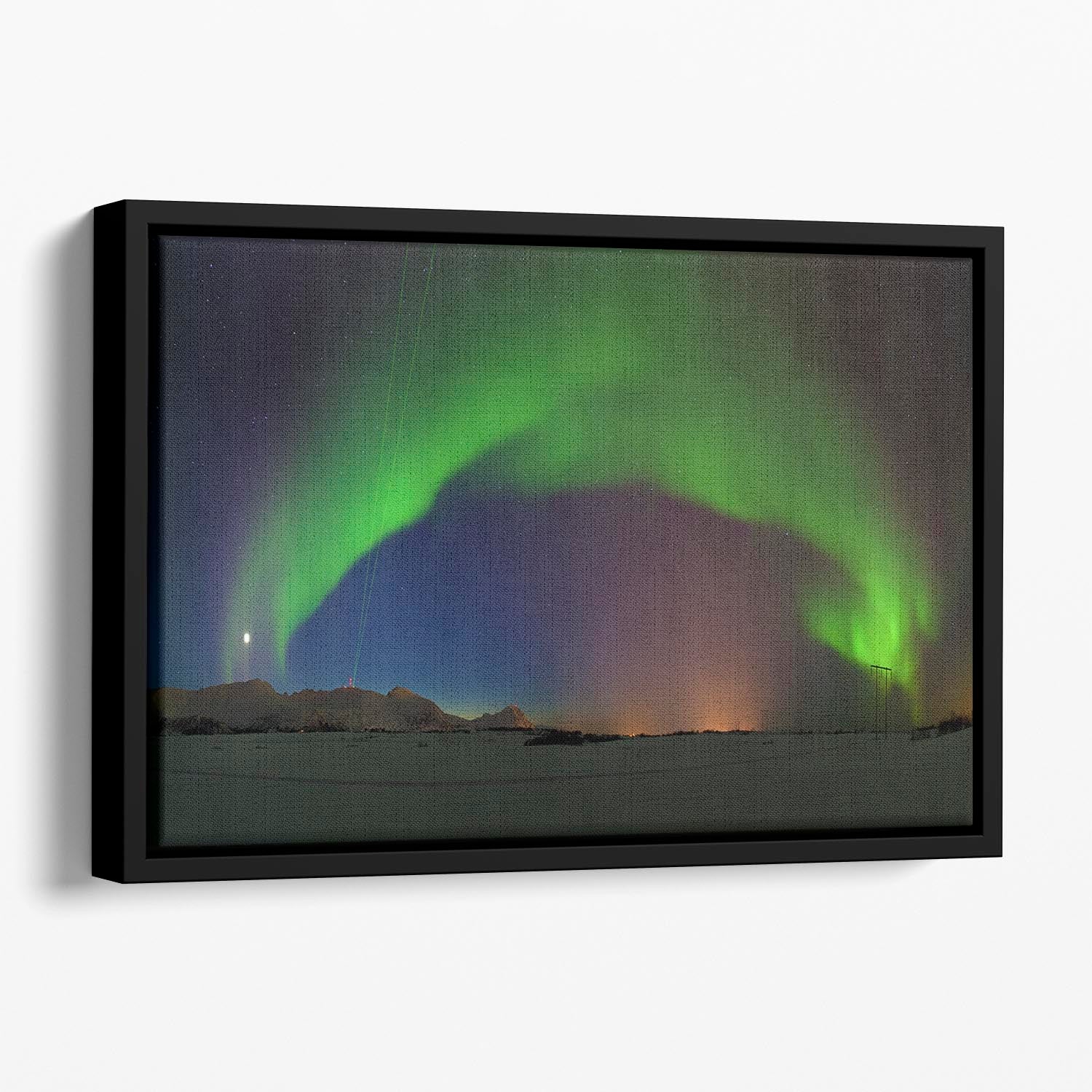 Merry Dancers Floating Framed Canvas - Canvas Art Rocks - 1