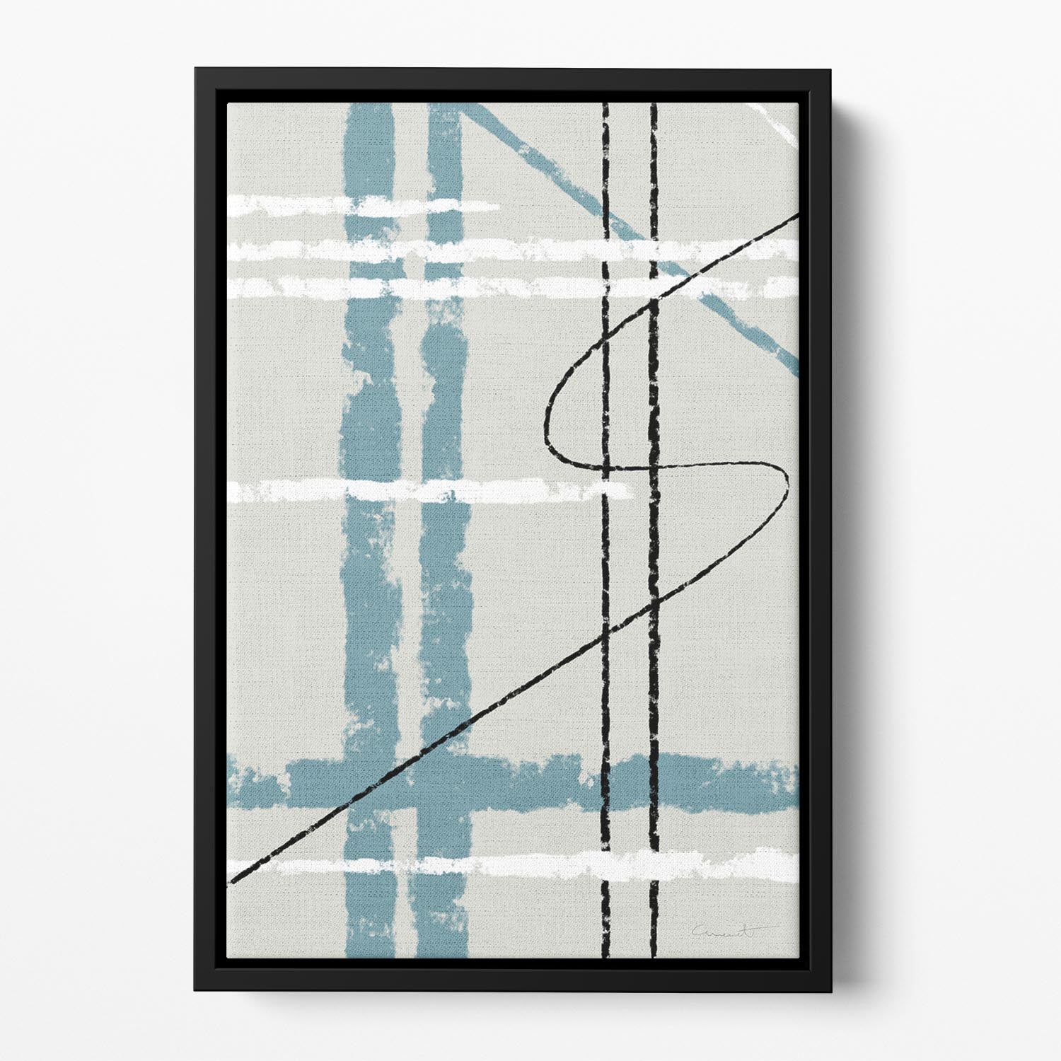 Messy Lines Floating Framed Canvas - 1x - 2