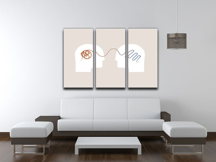 Mind Therapy 3 Split Panel Canvas Print - Canvas Art Rocks - 3