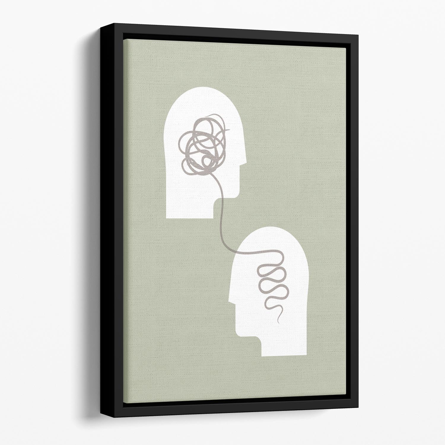 Minds Interlinked Floating Framed Canvas - Canvas Art Rocks - 1