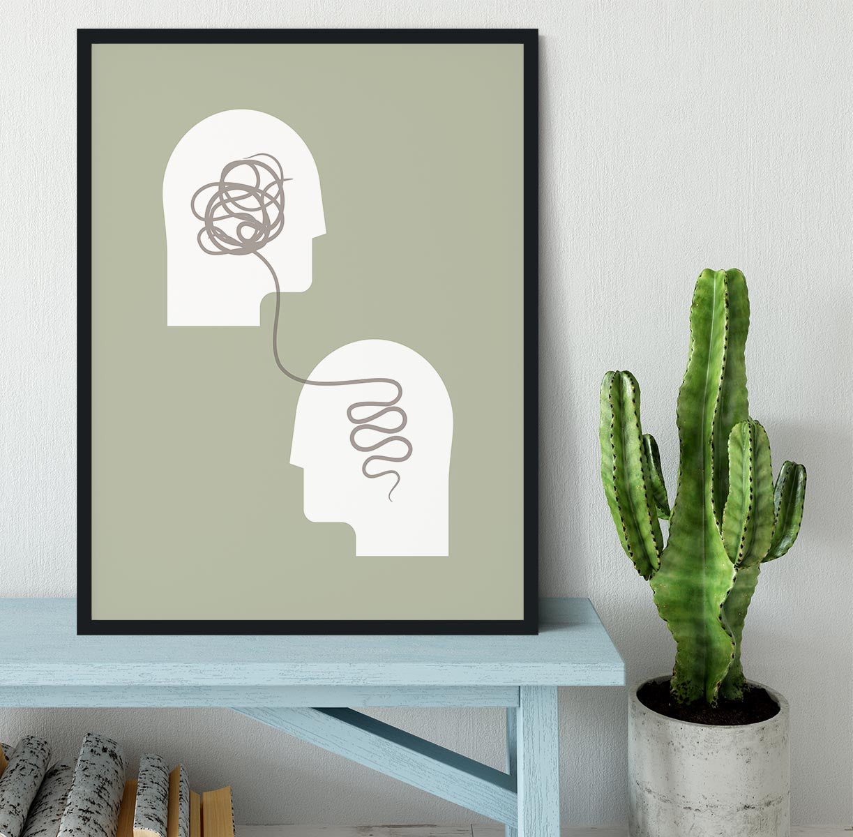 Minds Interlinked Framed Print - Canvas Art Rocks - 2