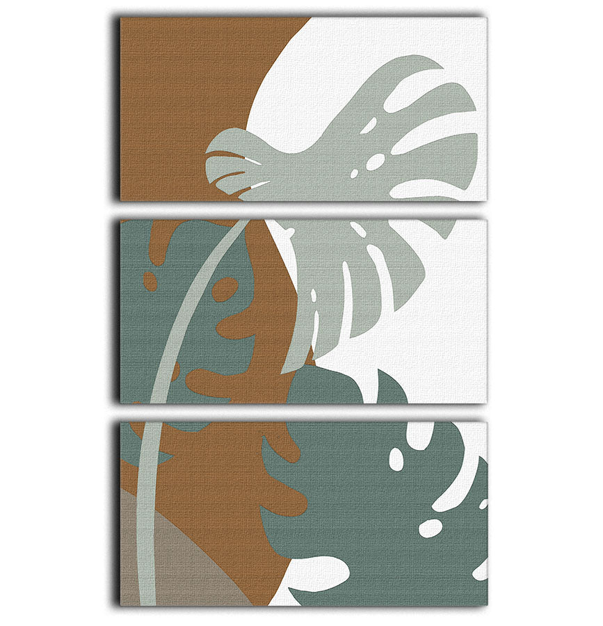 Monstera Cut Out 3 Split Panel Canvas Print - 1x - 1