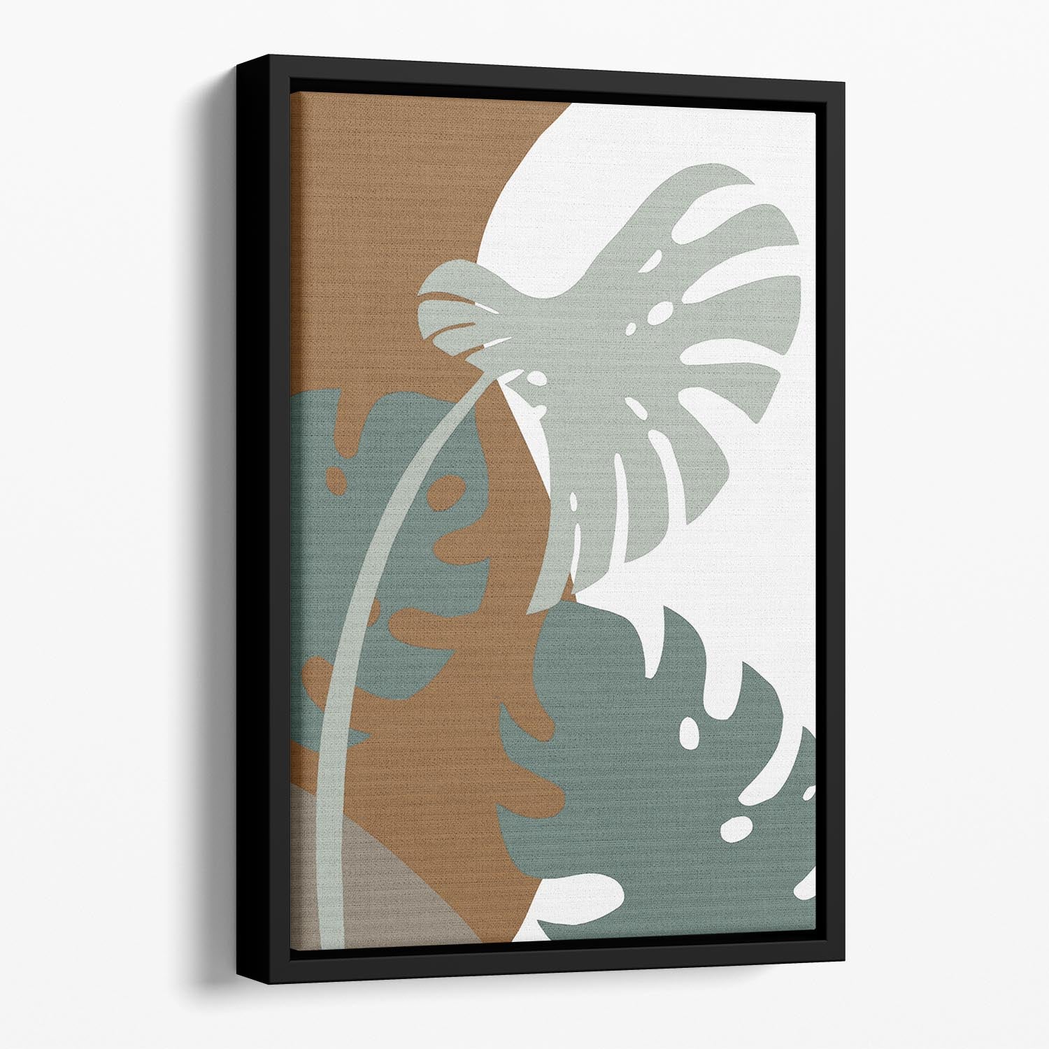 Monstera Cut Out Floating Framed Canvas - 1x - 1