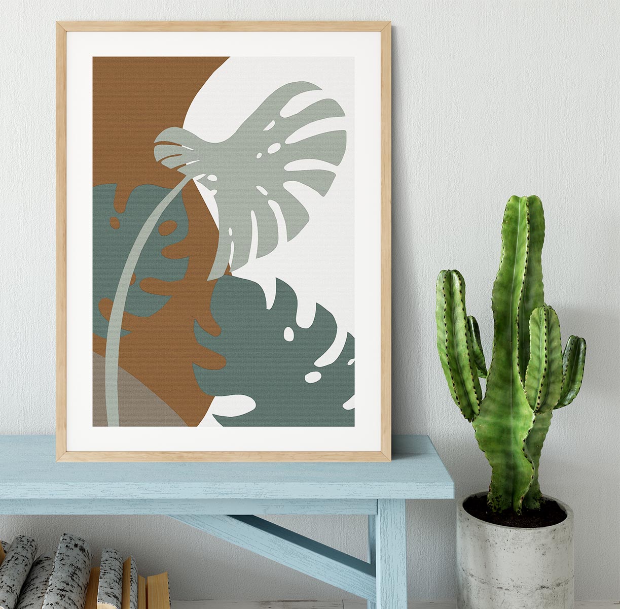 Monstera Cut Out Framed Print - 1x - 3