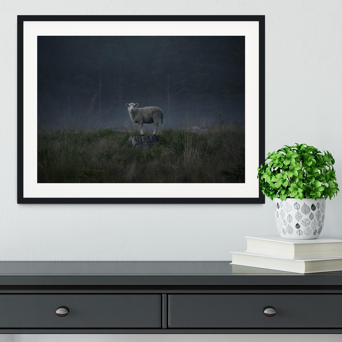 Moody sheep Framed Print - 1x - 1