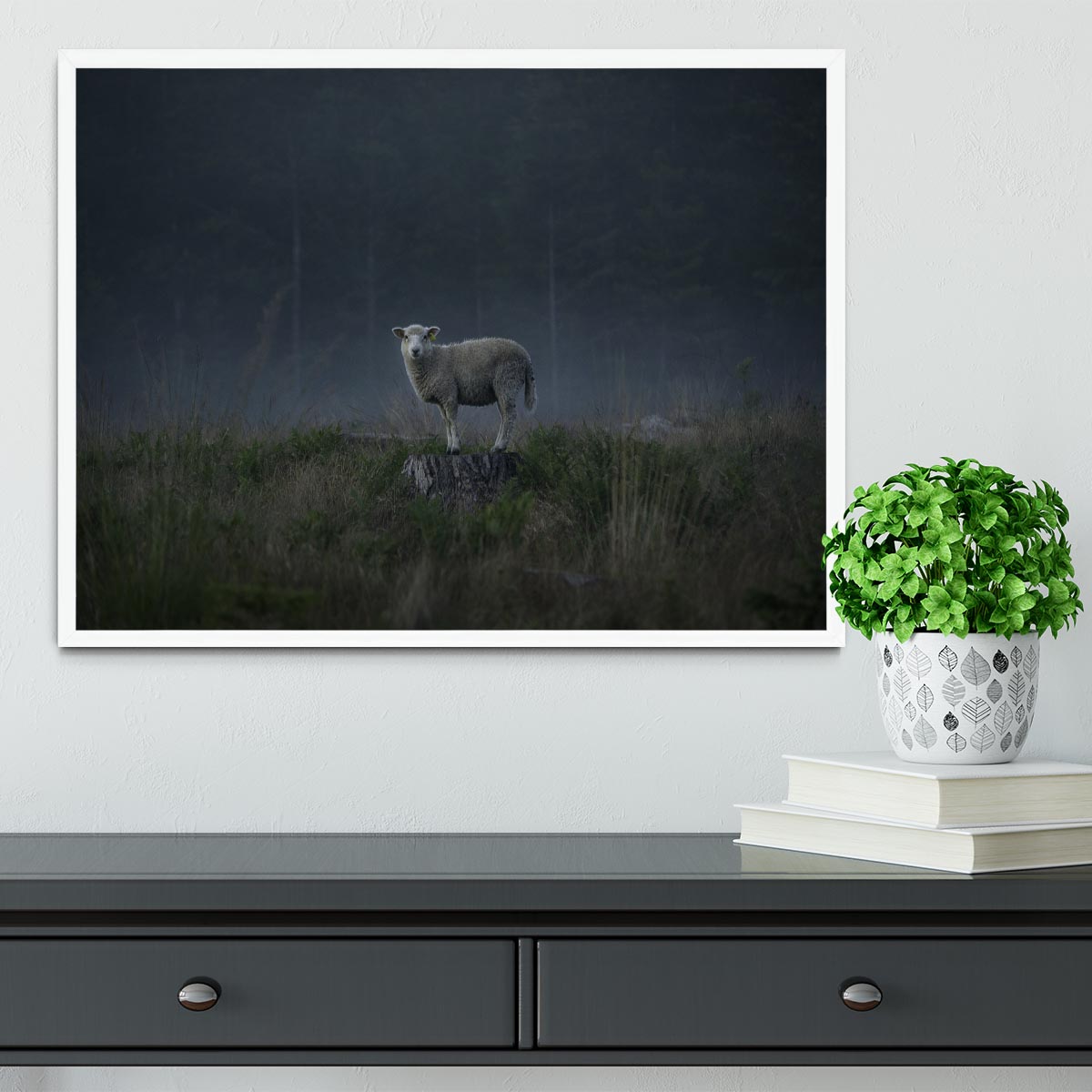 Moody sheep Framed Print - 1x -6