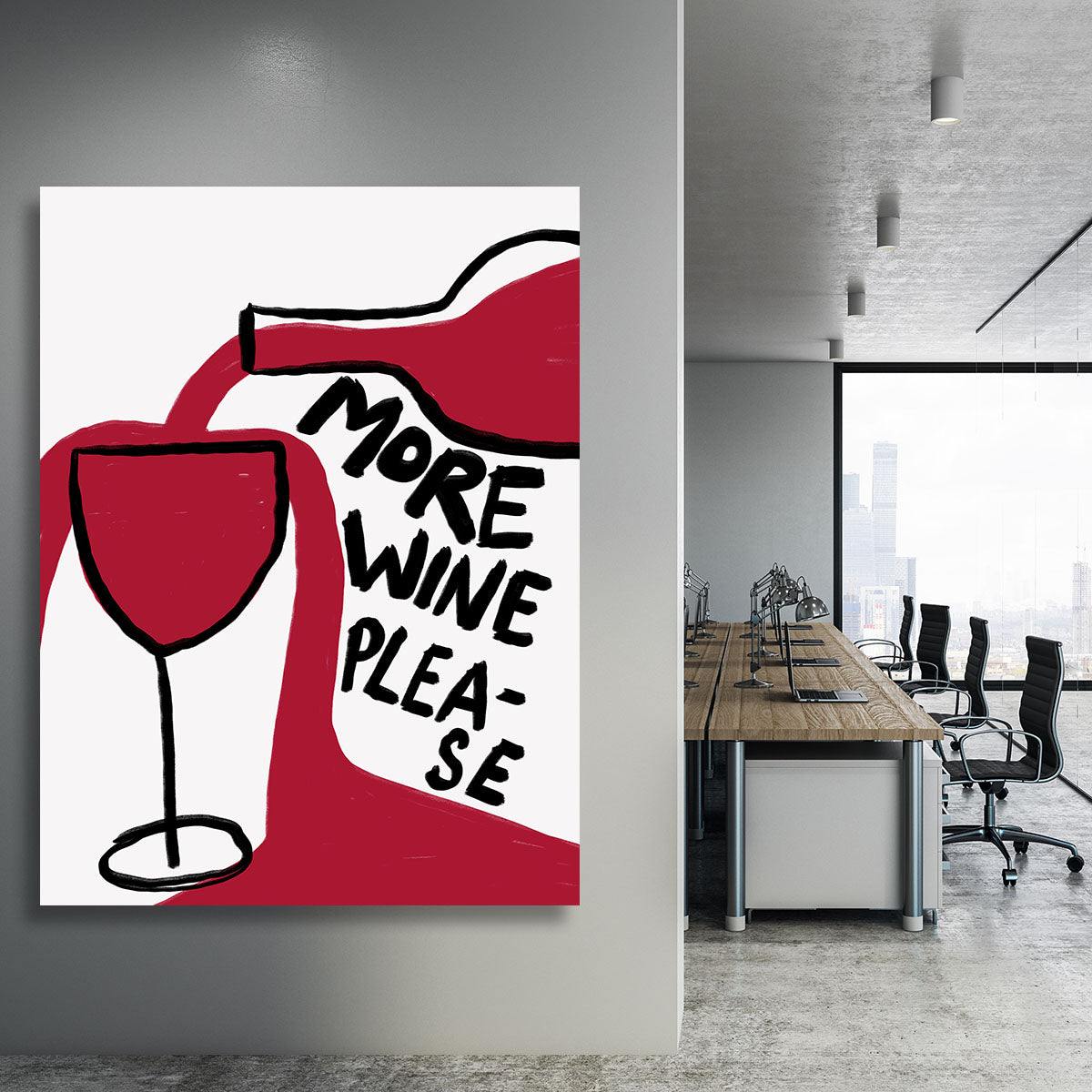 More Wine Please Canvas Print or Poster - Canvas Art Rocks - 3