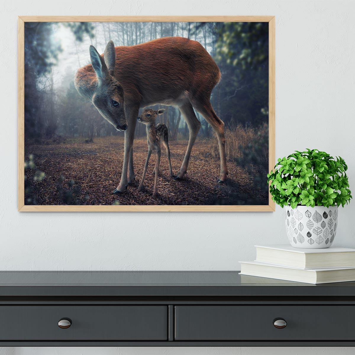 Mother and Fawn Framed Print - 1x - 4